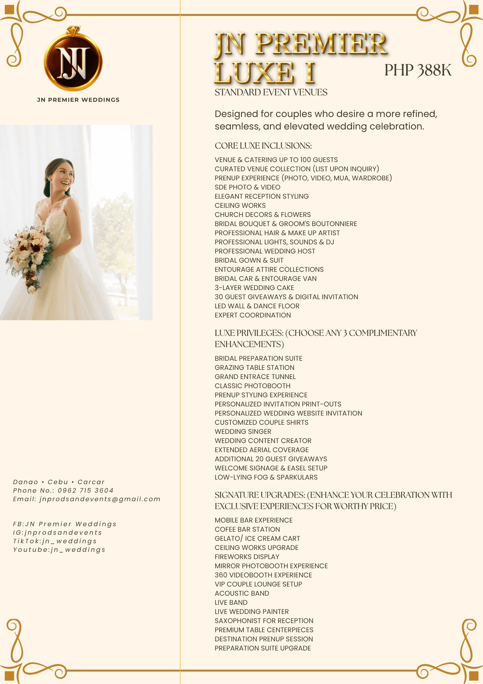 Luxe I package brochure