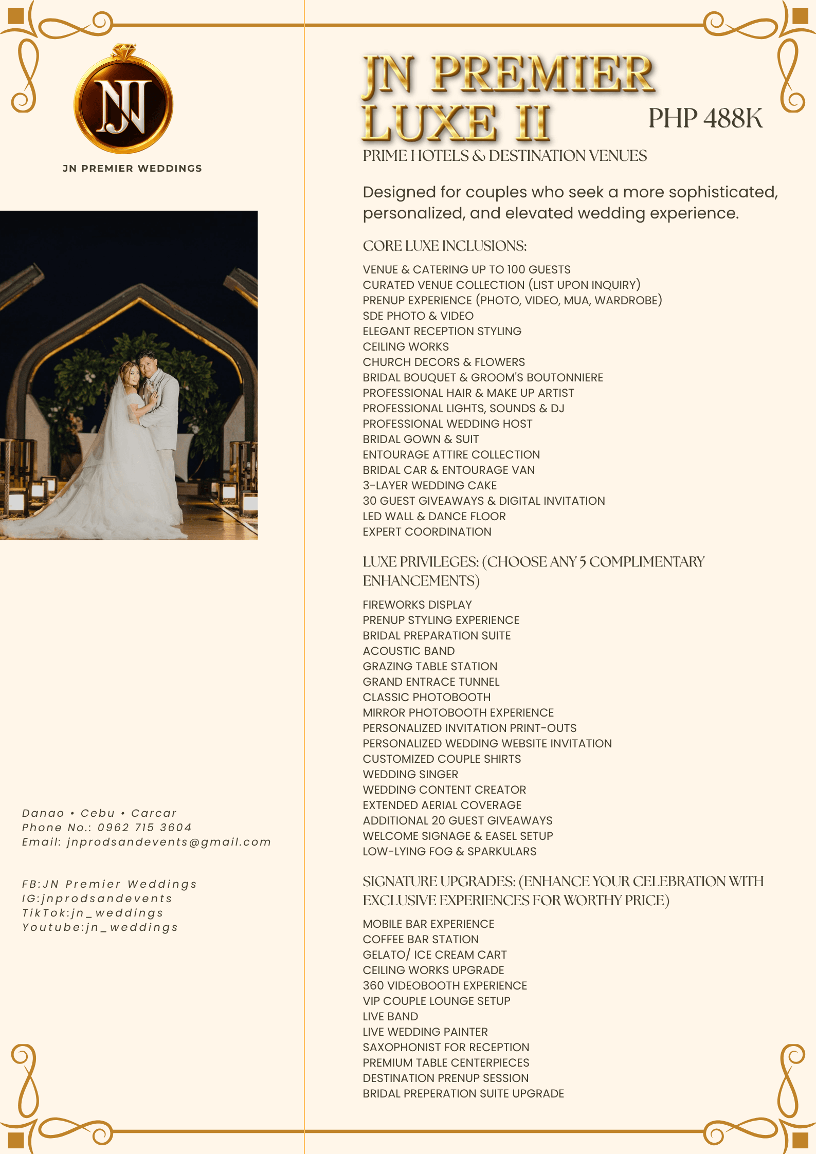 Luxe II package brochure